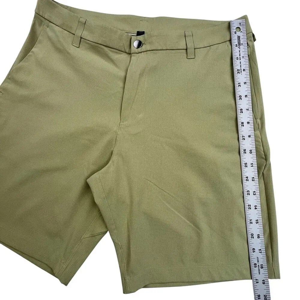 lululemon athletica Men’s Flat Front Shorts — Olive Green